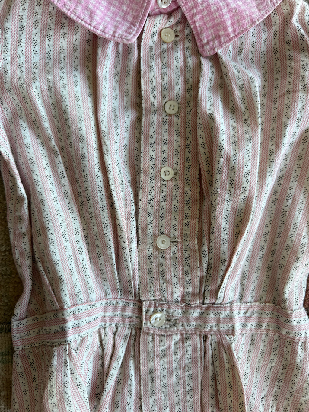 1910s mix print bodice