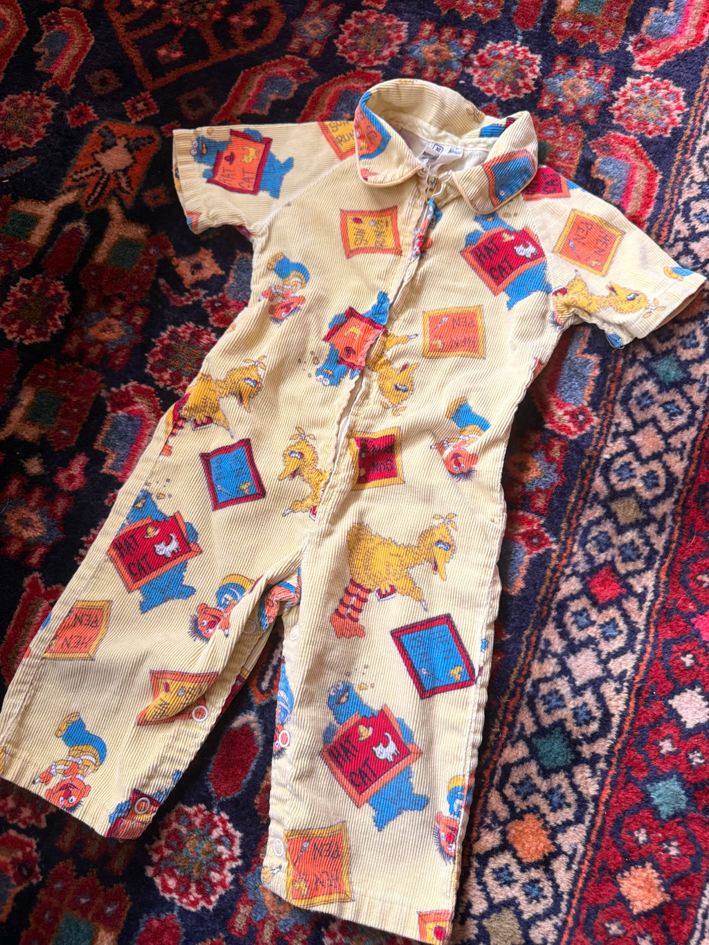 1970s corduroy coverall playsuit