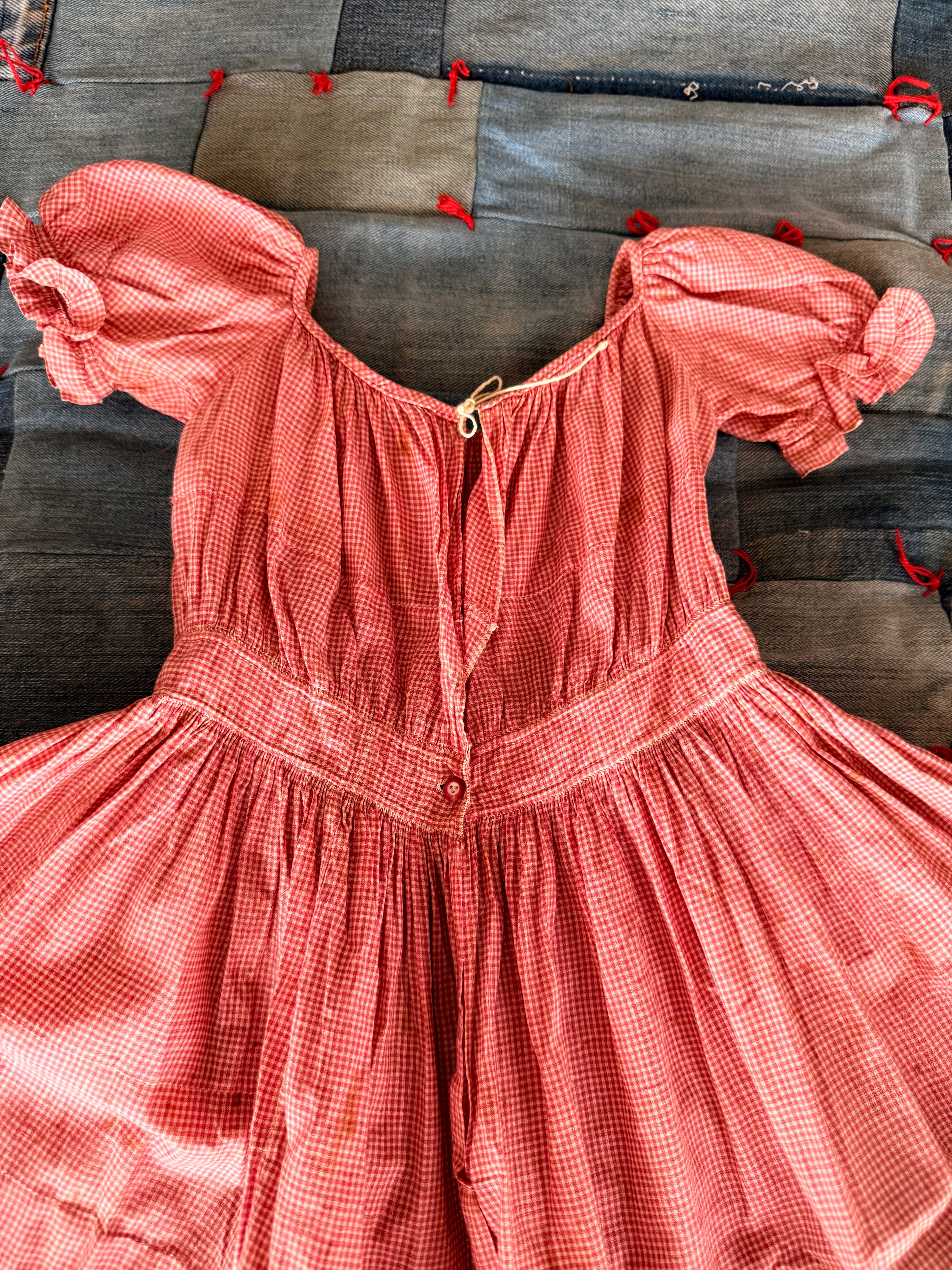 1860s gingham dress