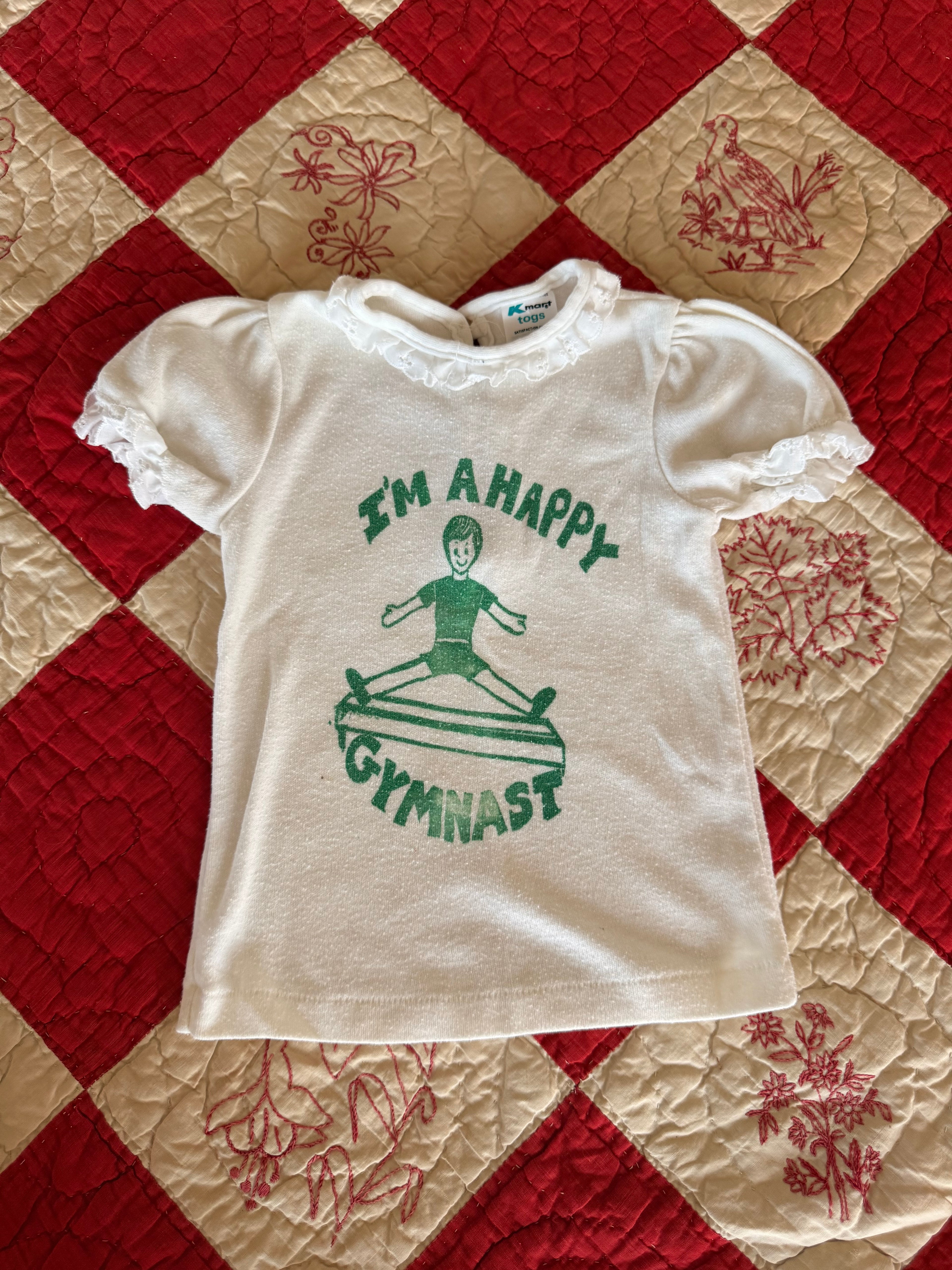 1980s happy gymnast tee