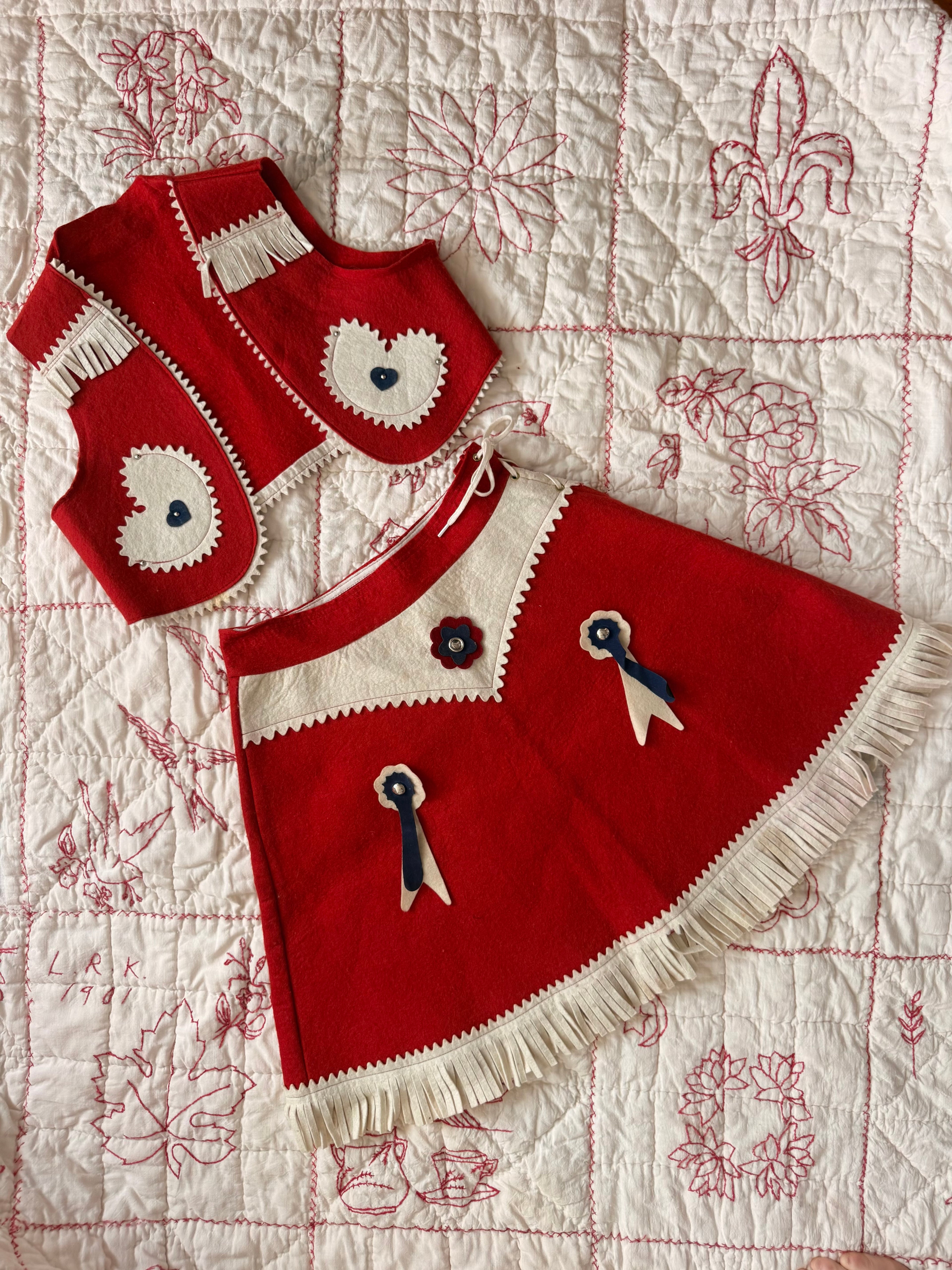 1950s felt rodeo sweetheart set