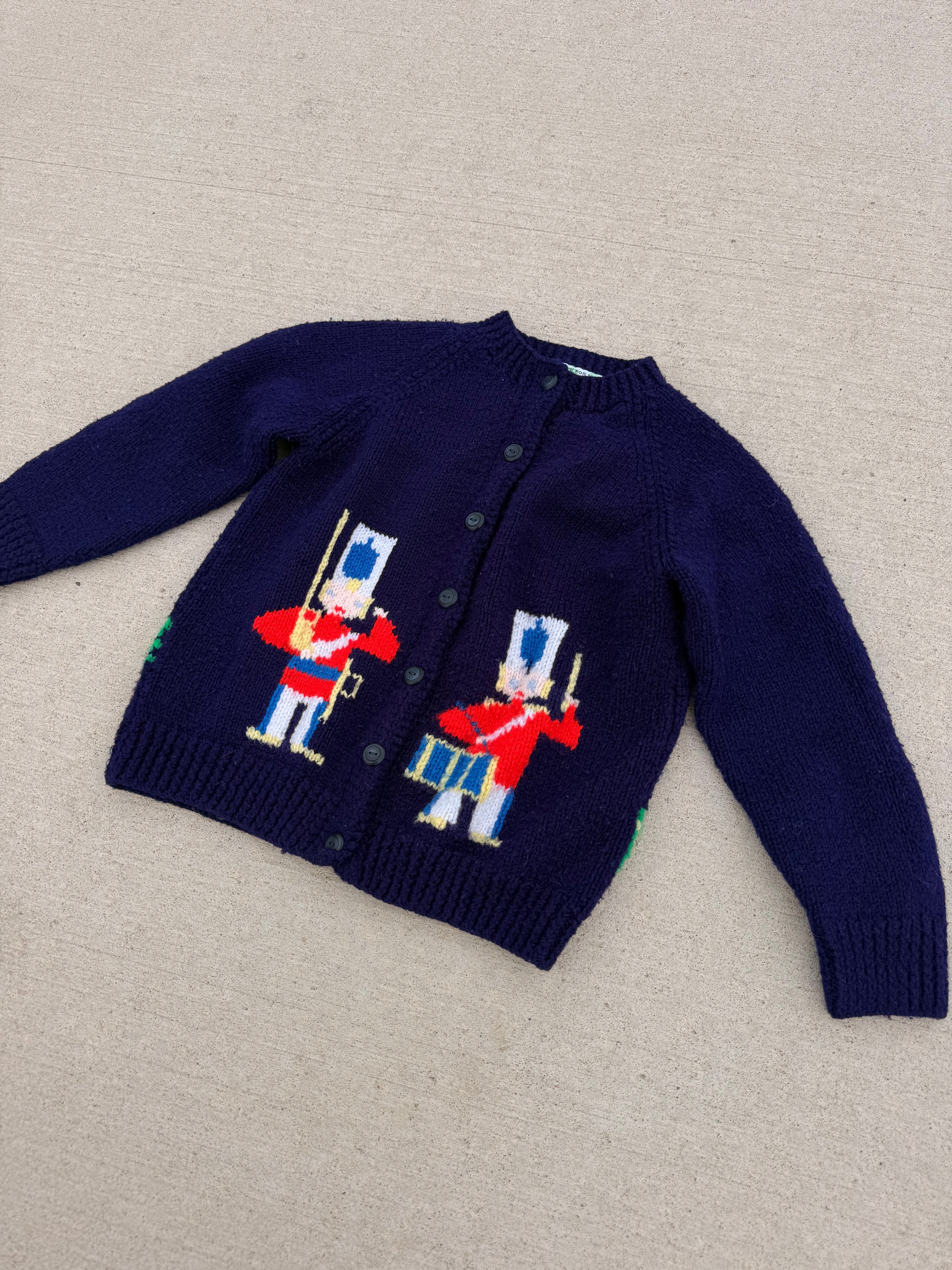 1970s toy solider cardigan