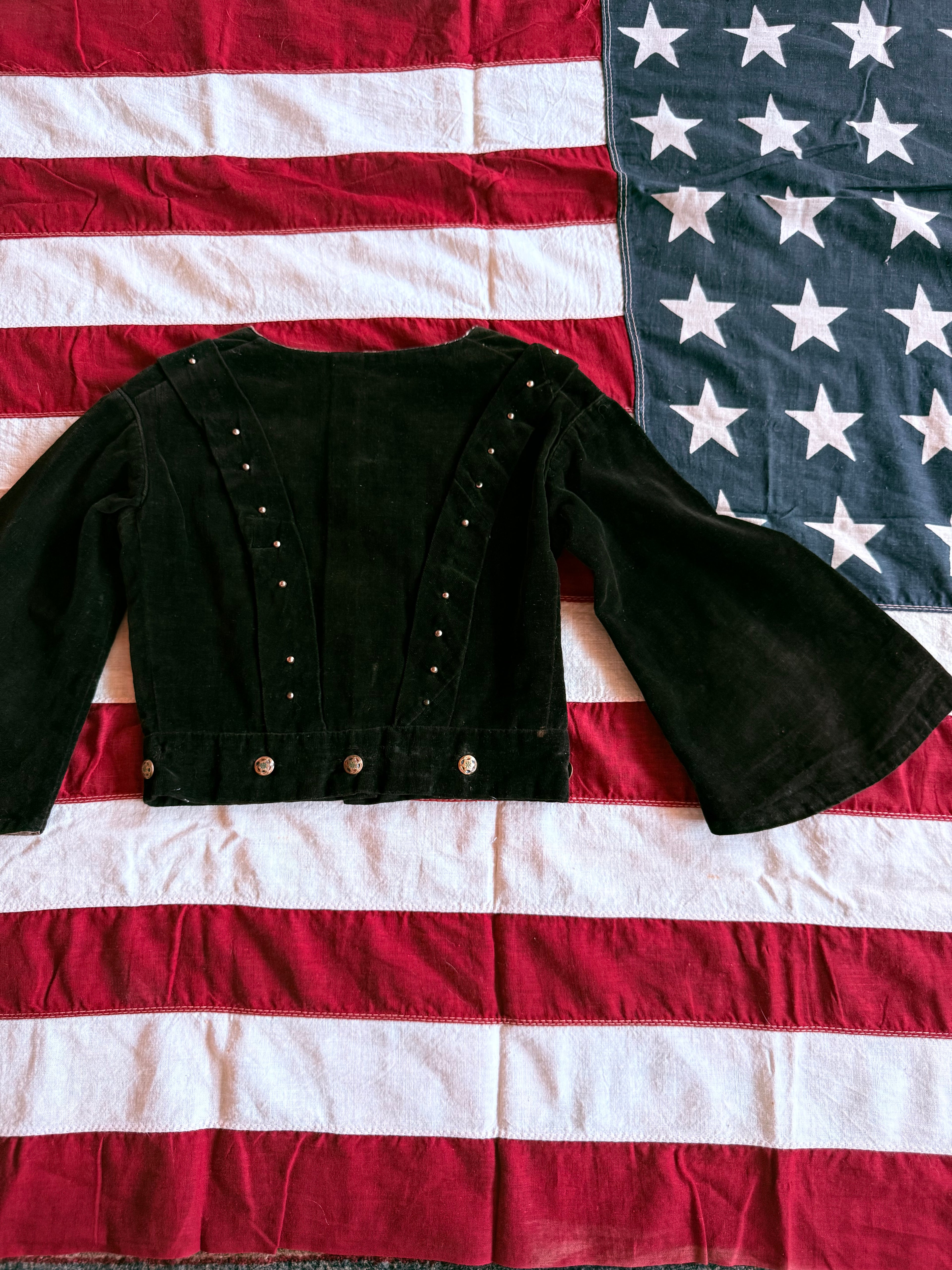 1900s velvet studded bodice