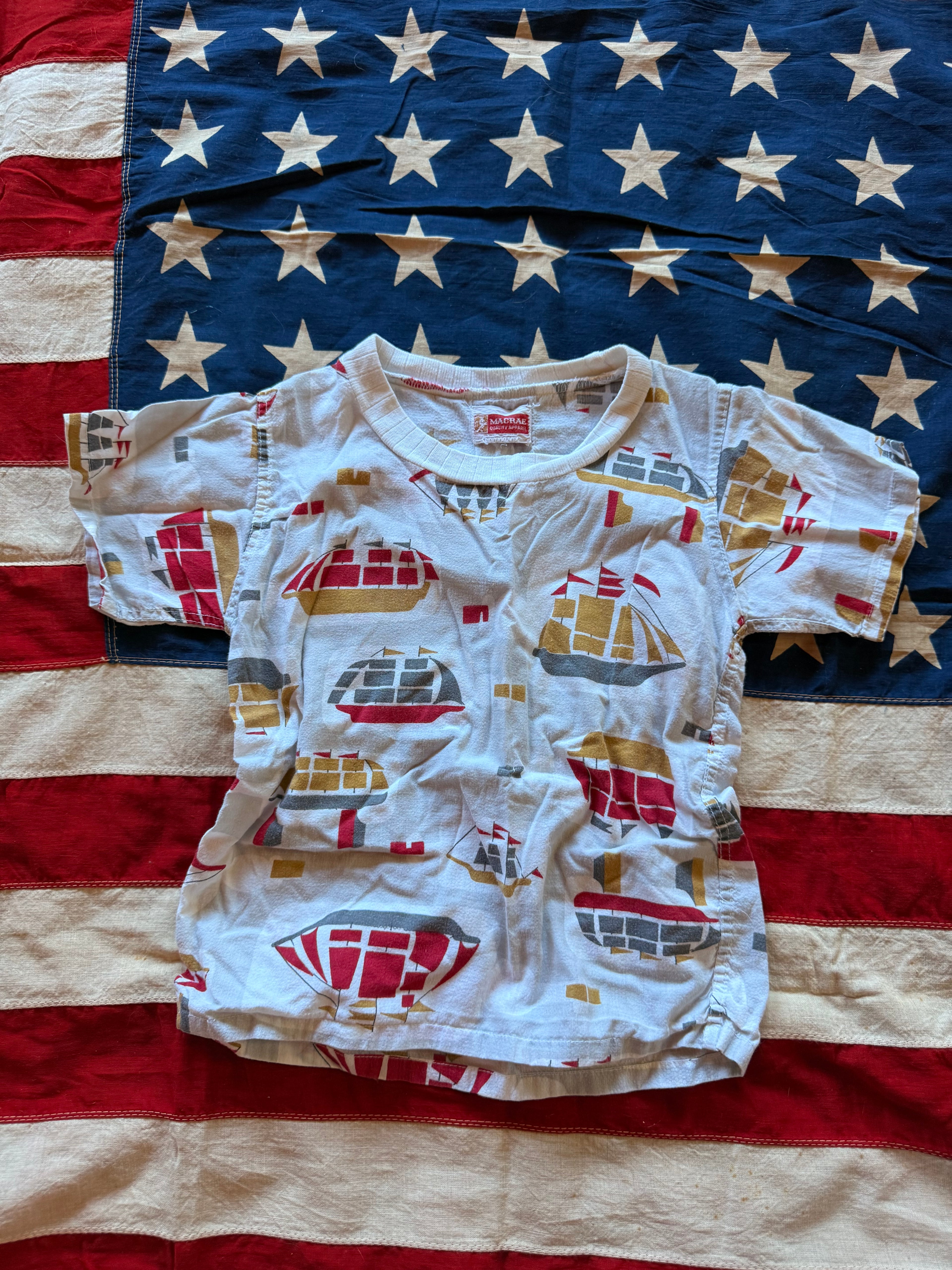 1960s ship print tee