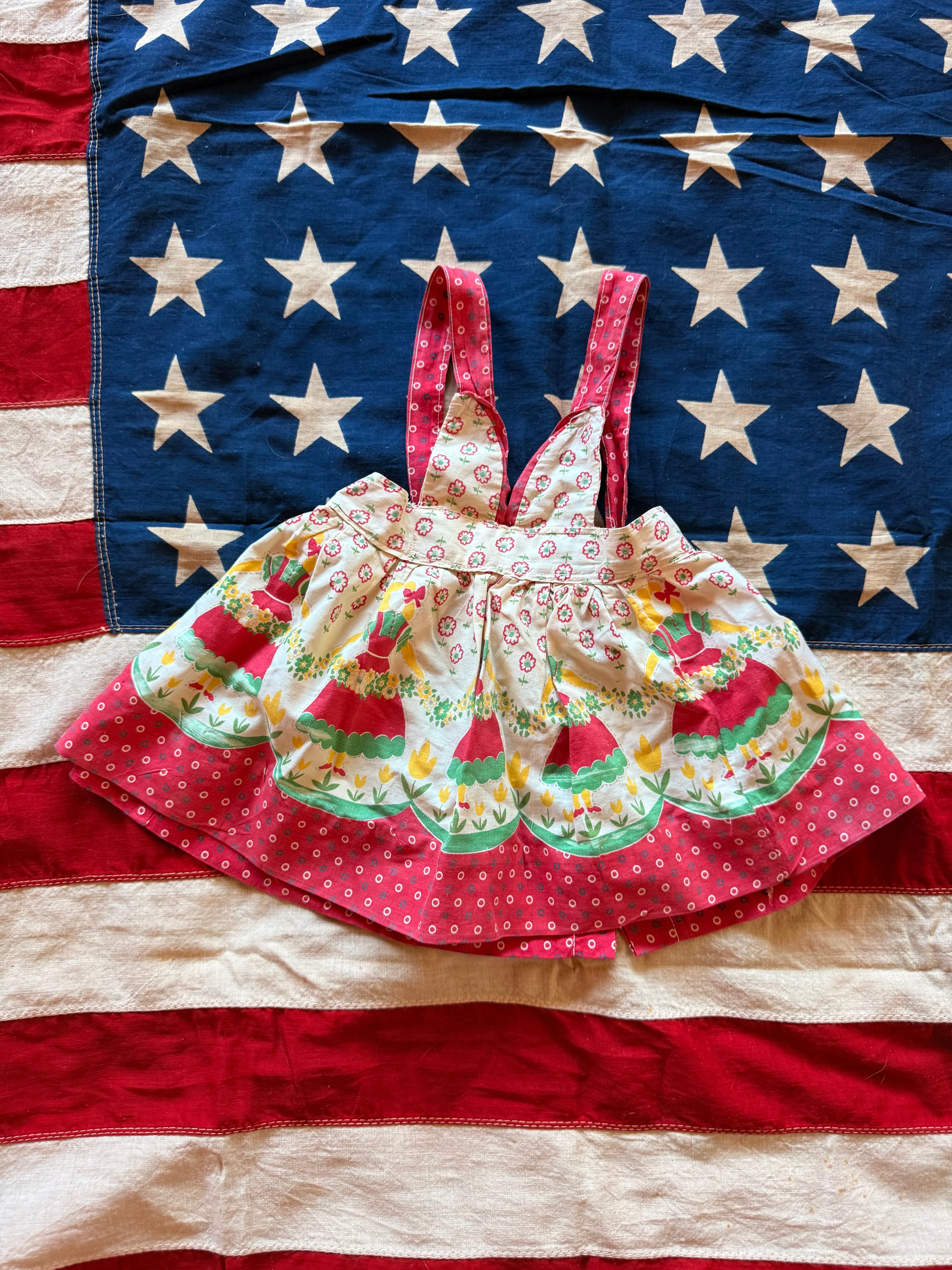 1950s dutch girl apron dress