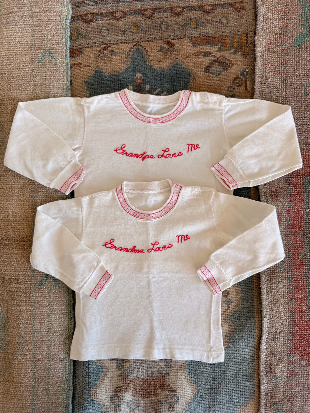 1950s ‘grandma loves me’ embroidered shirts