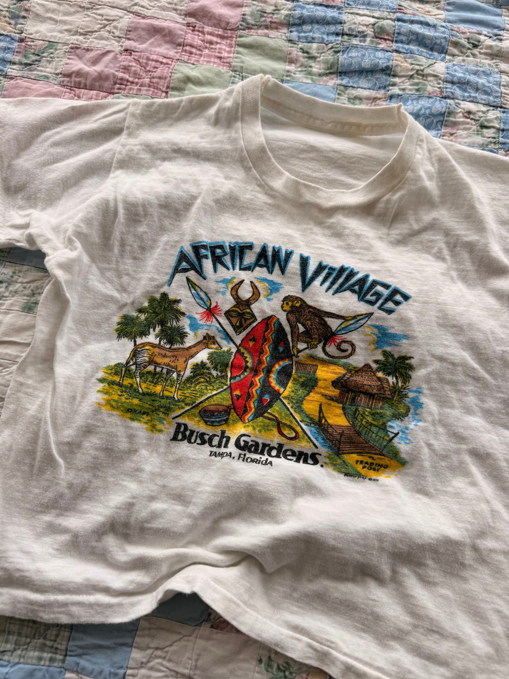 1970s busch gardens african village souvenir tee