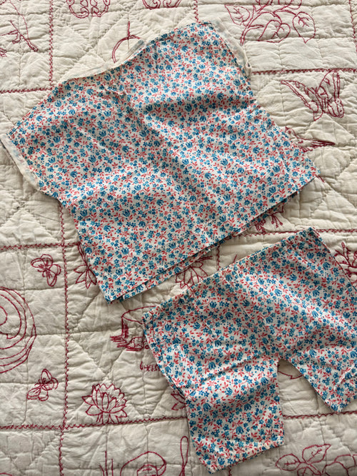 1930s blue floral set