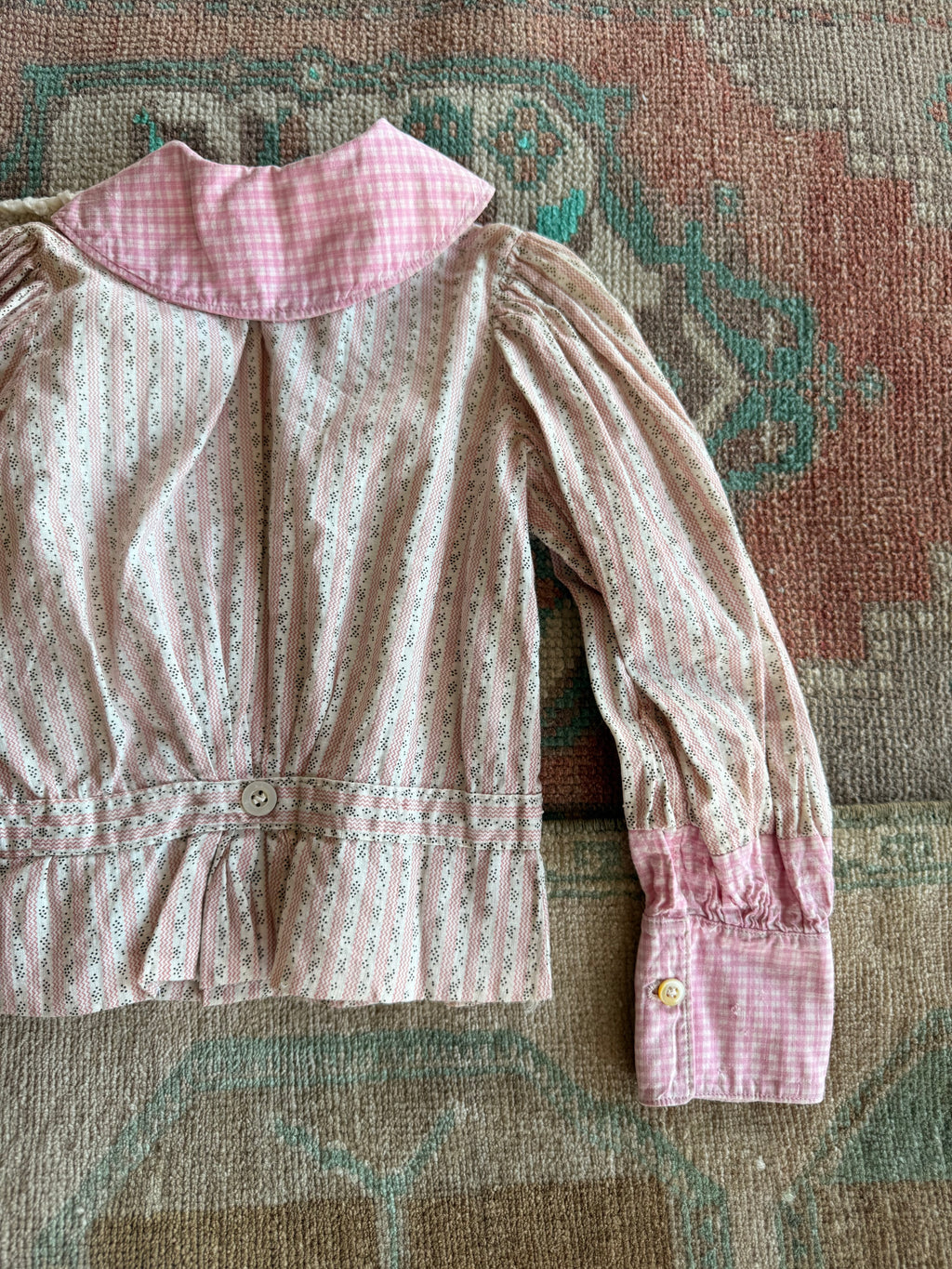 1910s mix print bodice