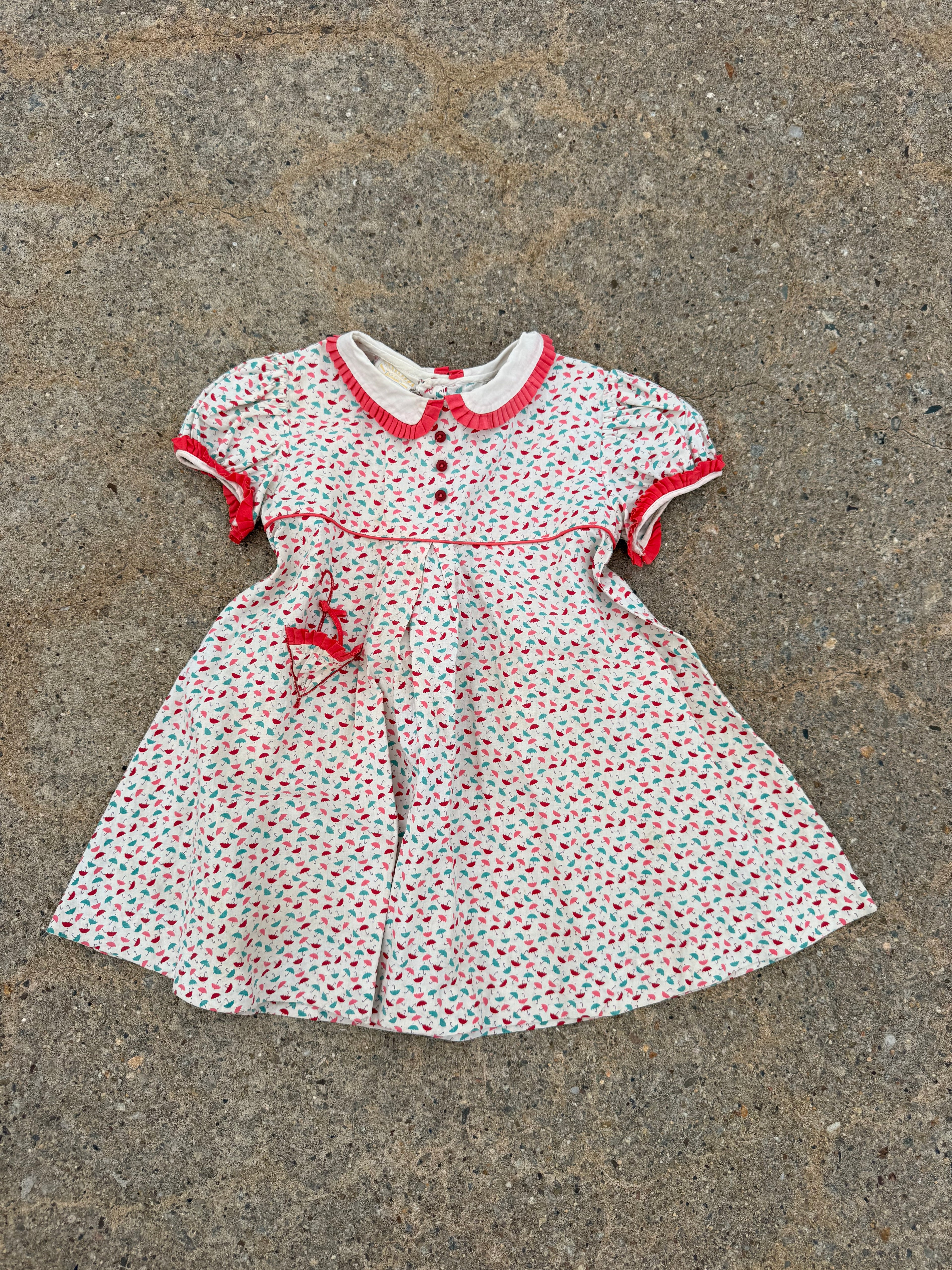 1940s umbrella dress