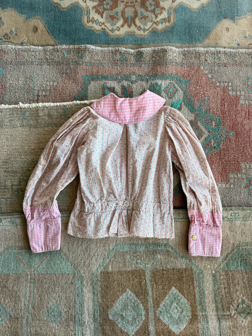 1910s mix print bodice