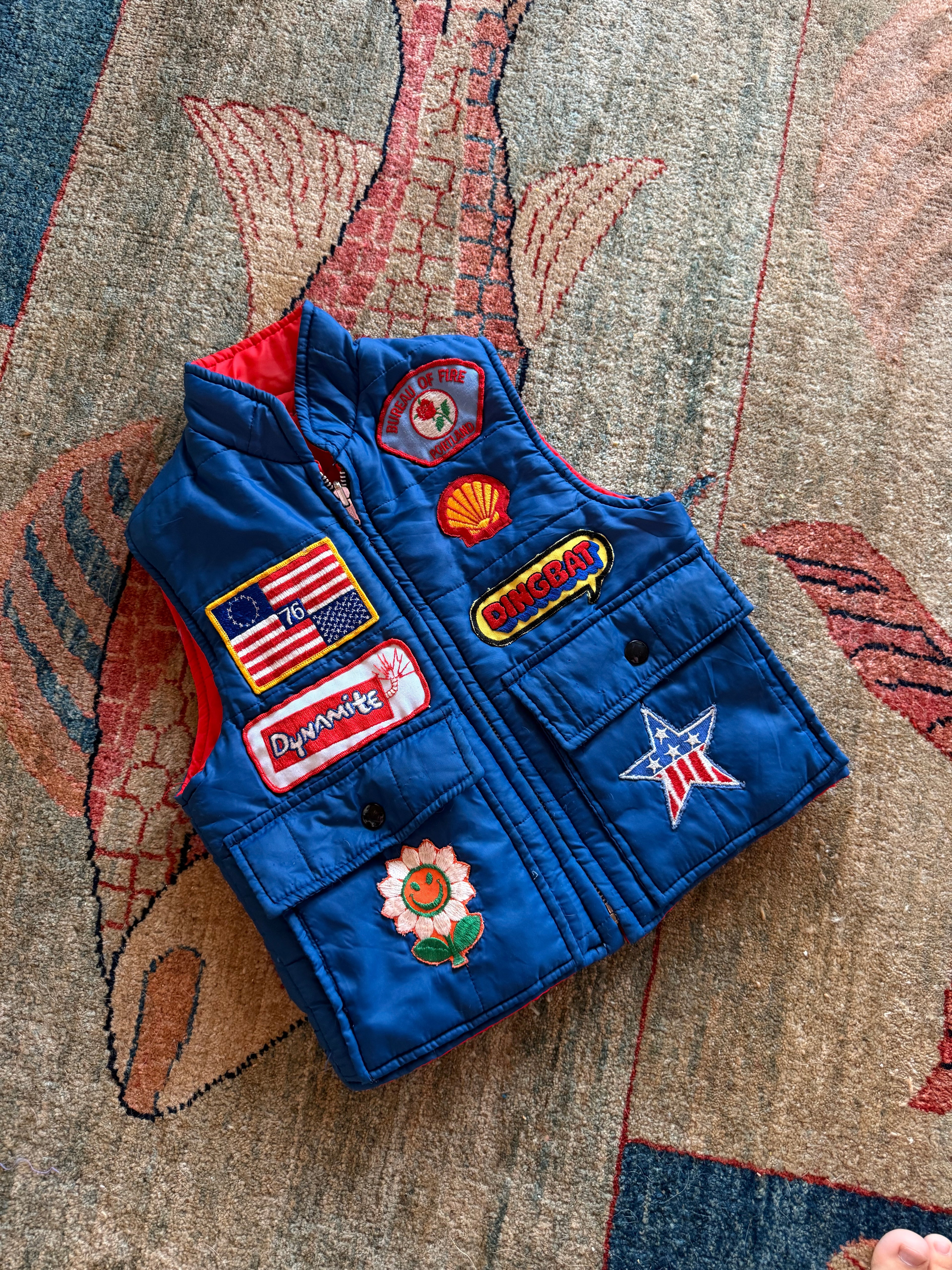 1970s patched vest