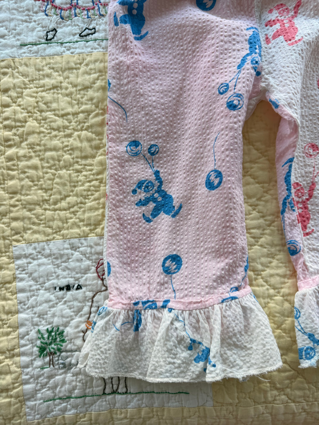 1950s seersucker clown suit