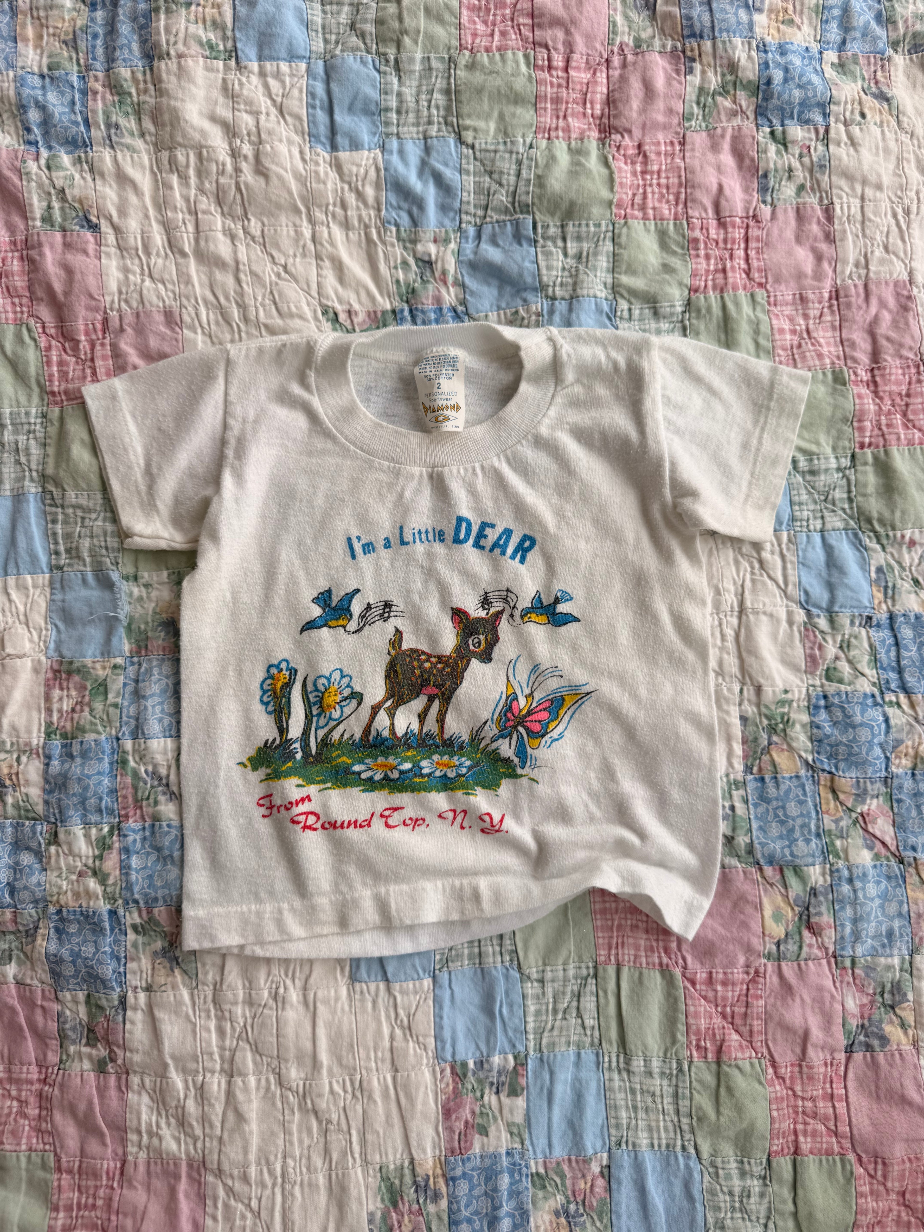 1960s little deer from round top new york tourist tee