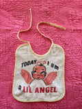1960s double sided bib, lil angel / lil devil