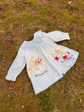 1930s folk art animal appliqué top