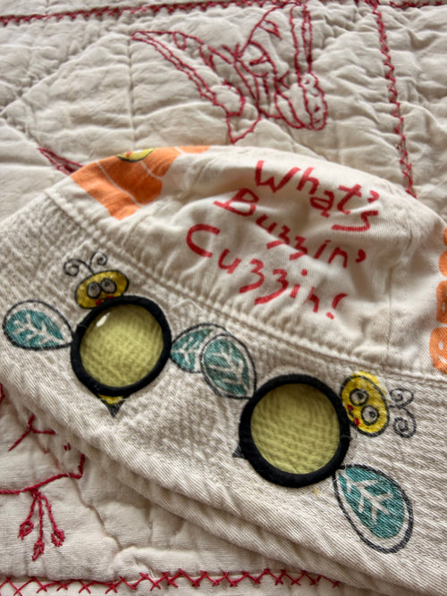 1960s bee goggles bucket hat