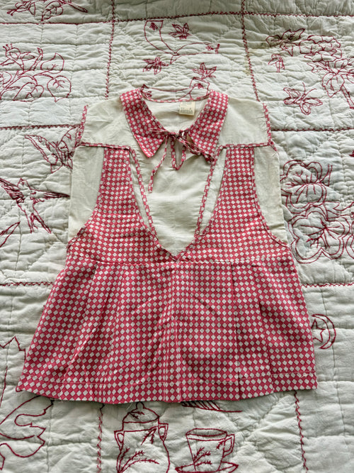 1930s pink check dress