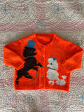 1960s fancy poodle cardigan