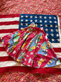 1950s printed western wagon skirt