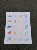 1940s appliqué animals of many fabrics crib quilt