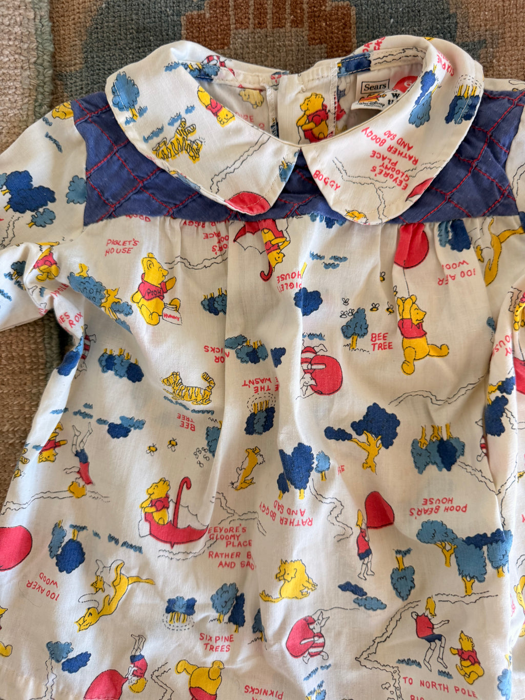 1970s winnie the pooh blouse
