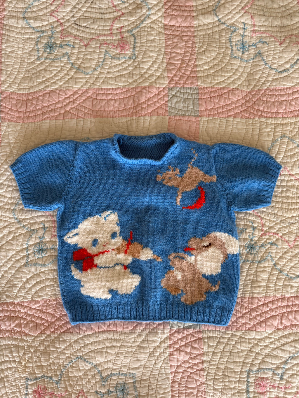 1960s cat & the fiddle, 2 piece knit set