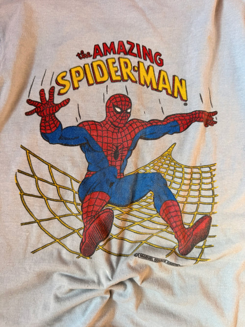 1970s spider - man ringer tee