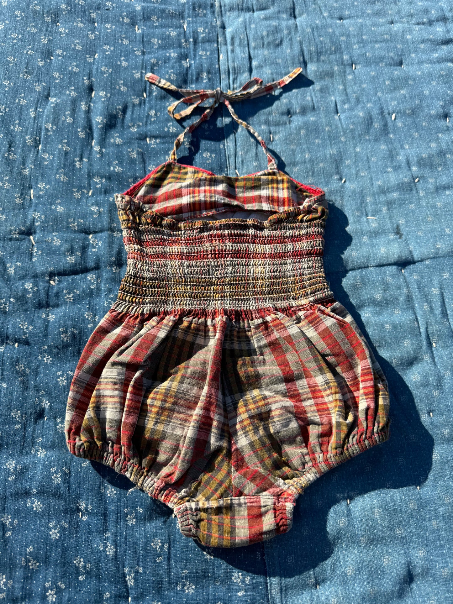 1950s plaid sun suit