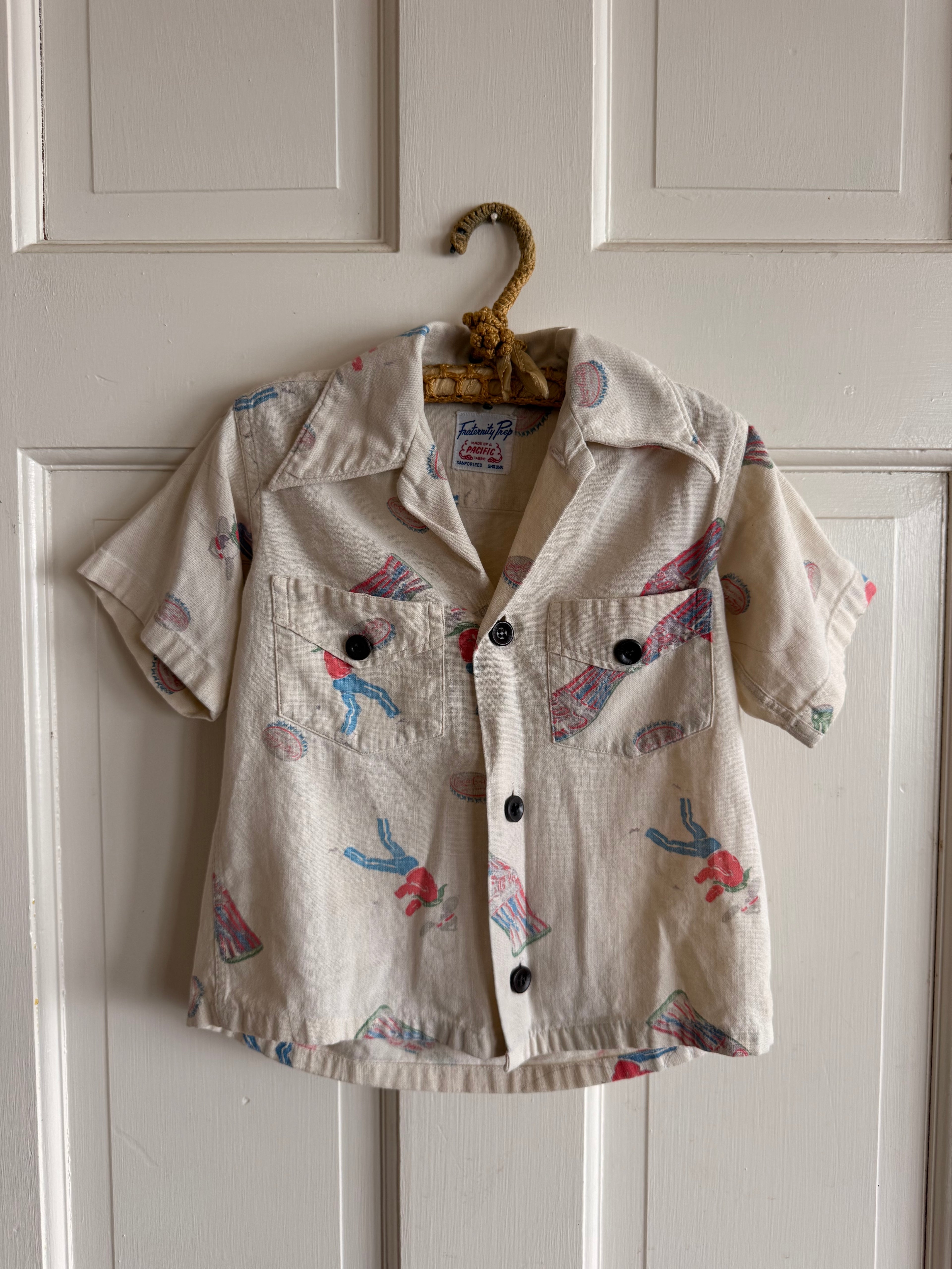 1950s coca cola cowboy button down