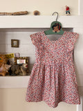 1940s floral apron dress