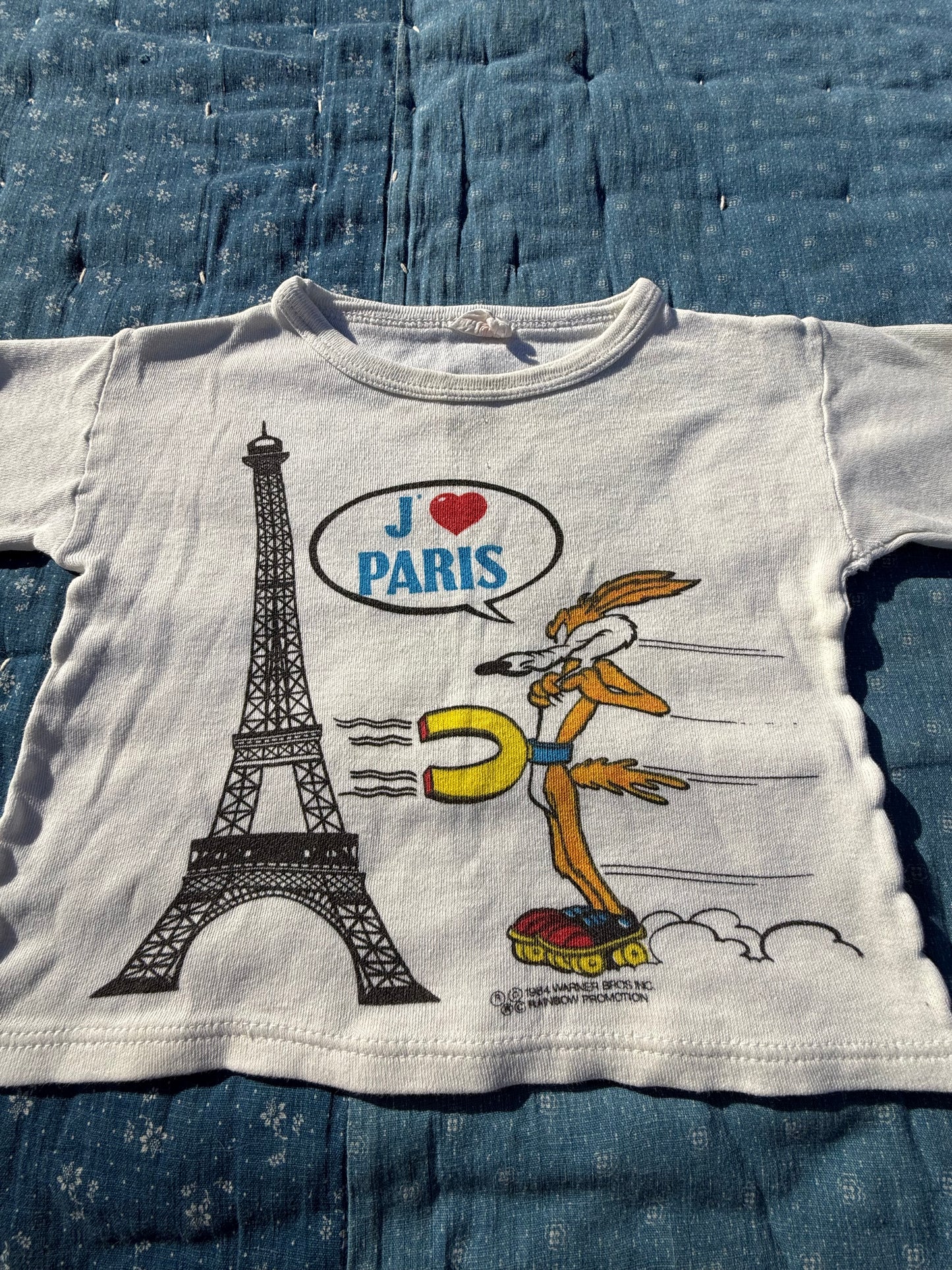 1980s wile e coyote paris souvenir tee