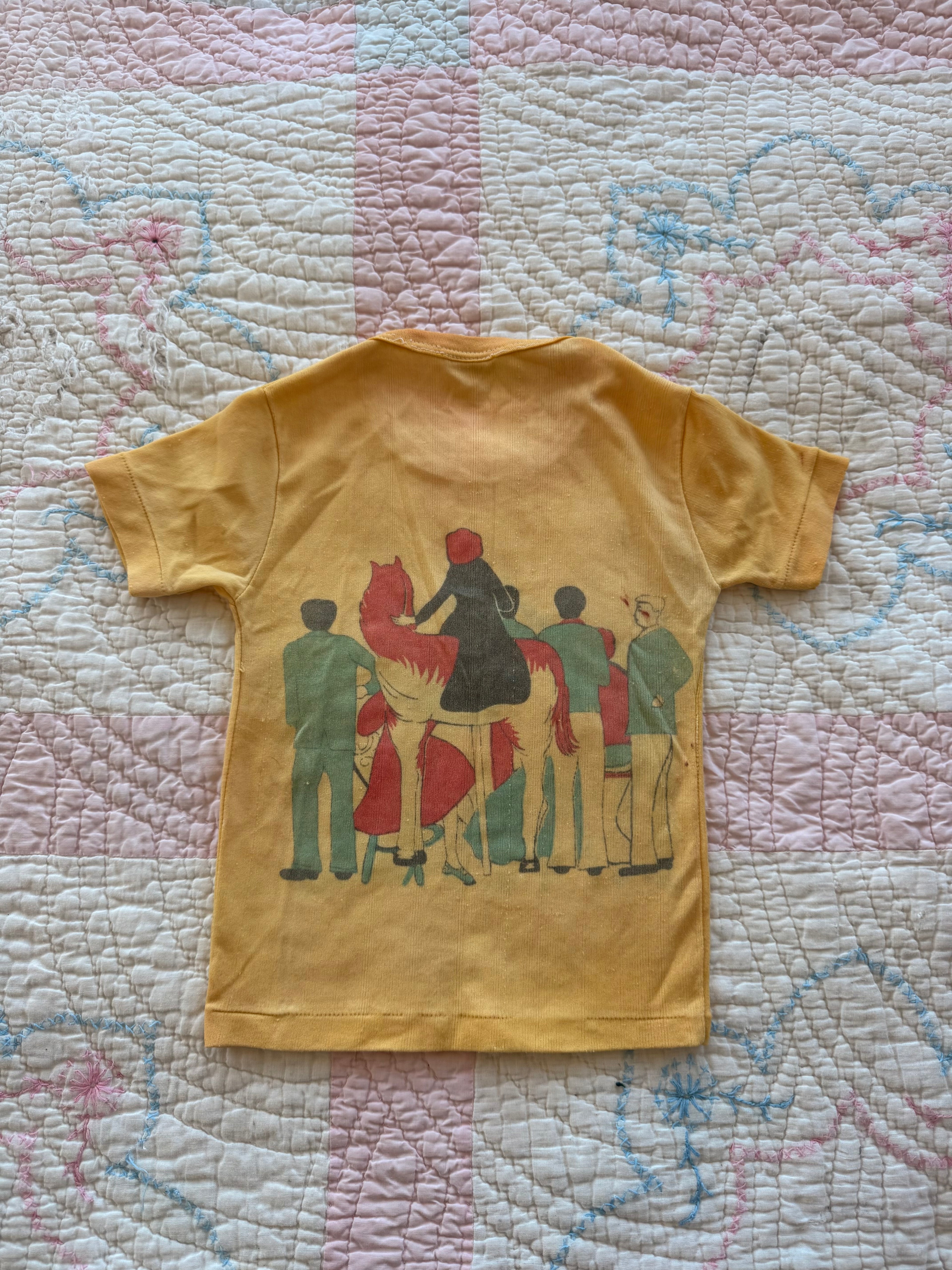 1960s japanese nylon horse tee