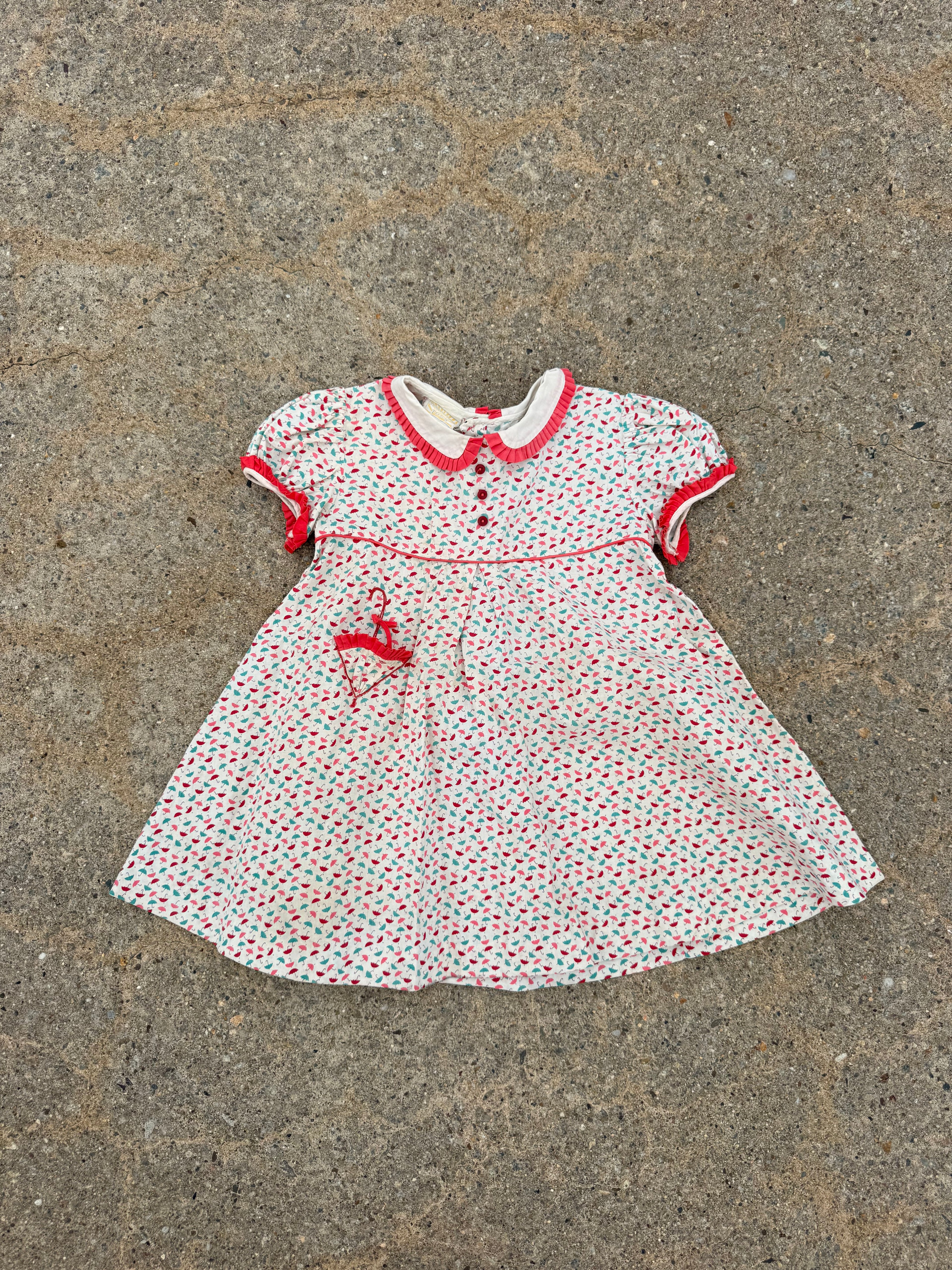 1940s umbrella dress