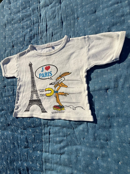 1980s wile e coyote paris souvenir tee