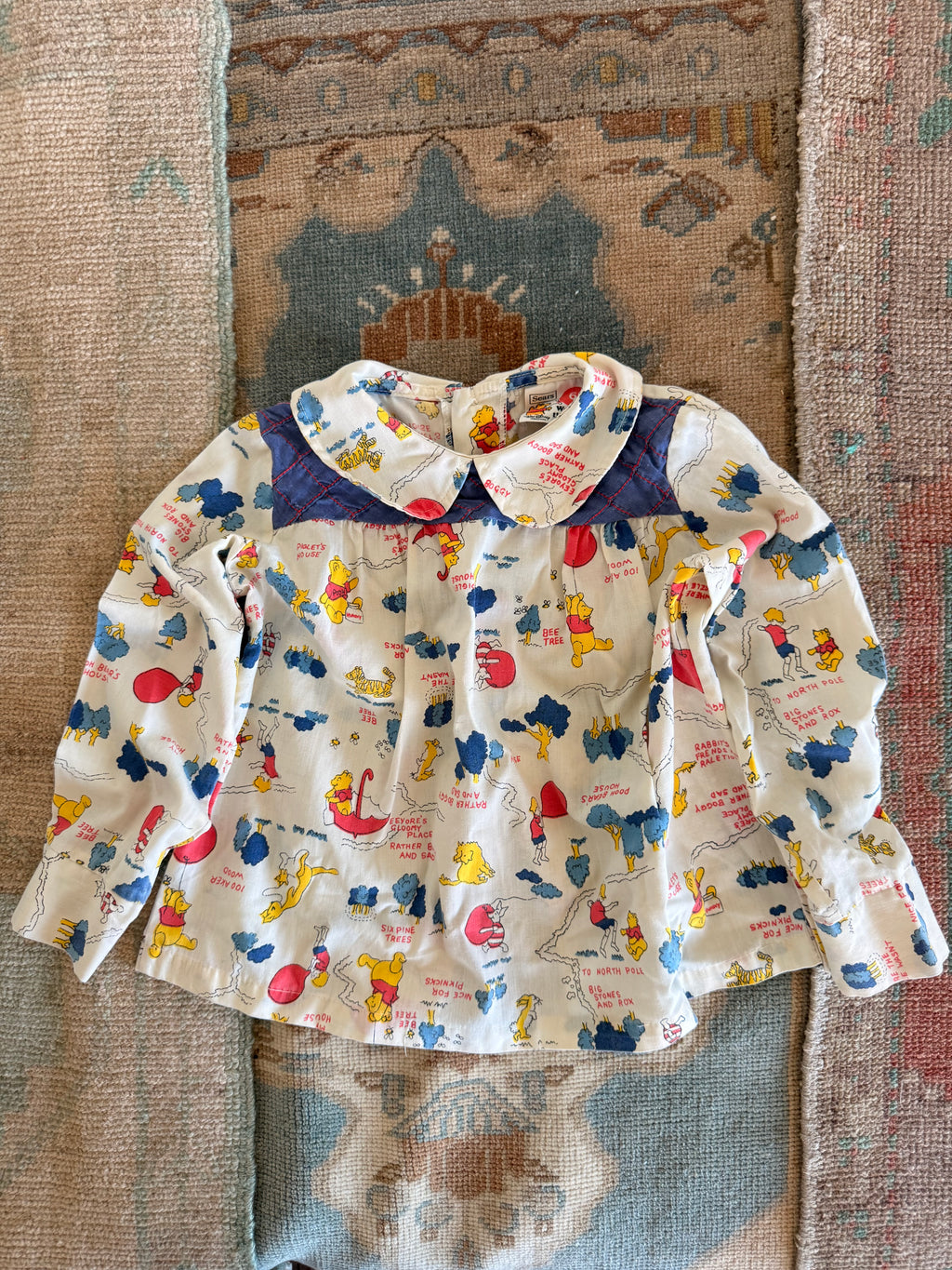 1970s winnie the pooh blouse