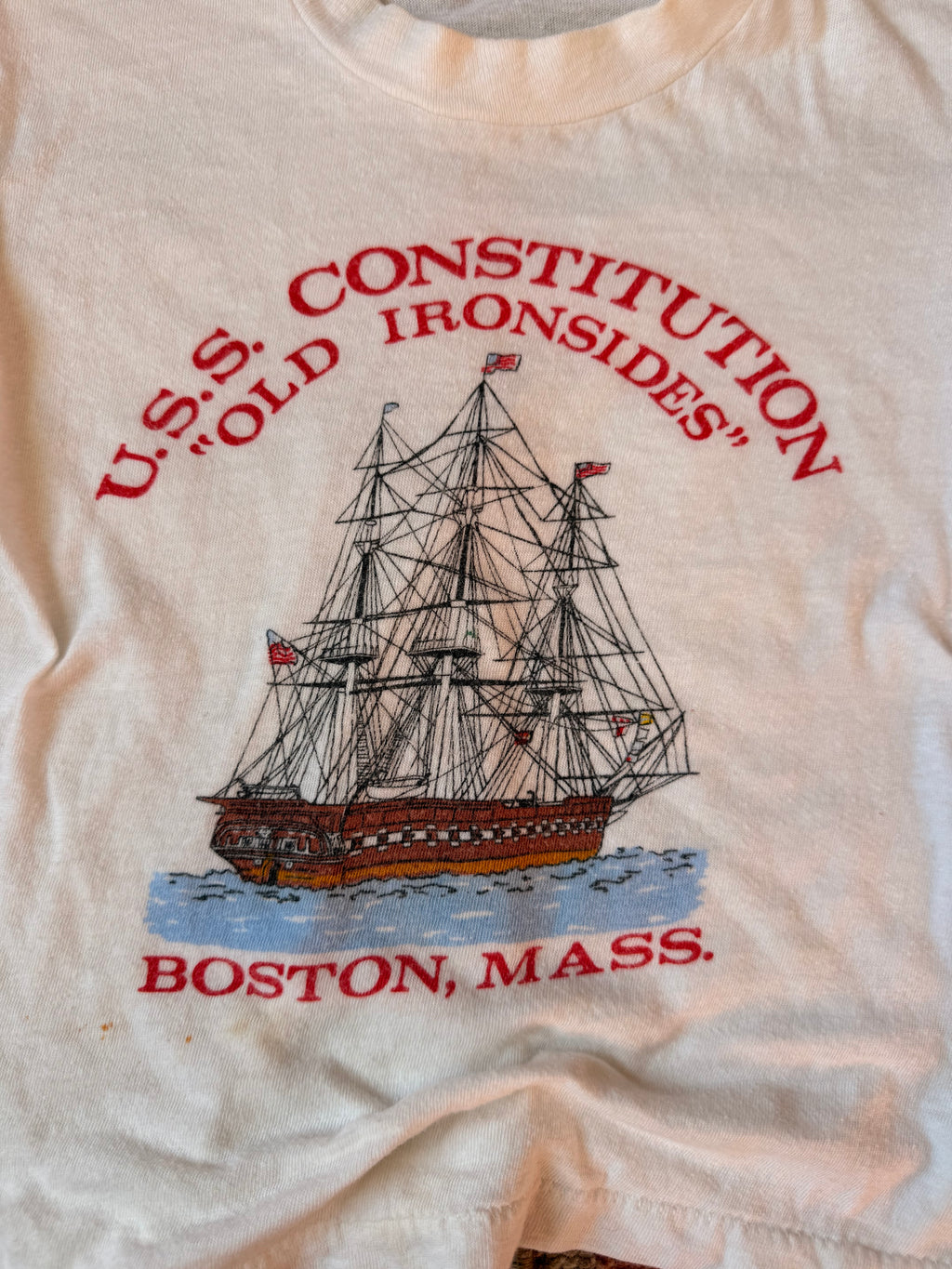 1960s boston u. s. s. constitution tee