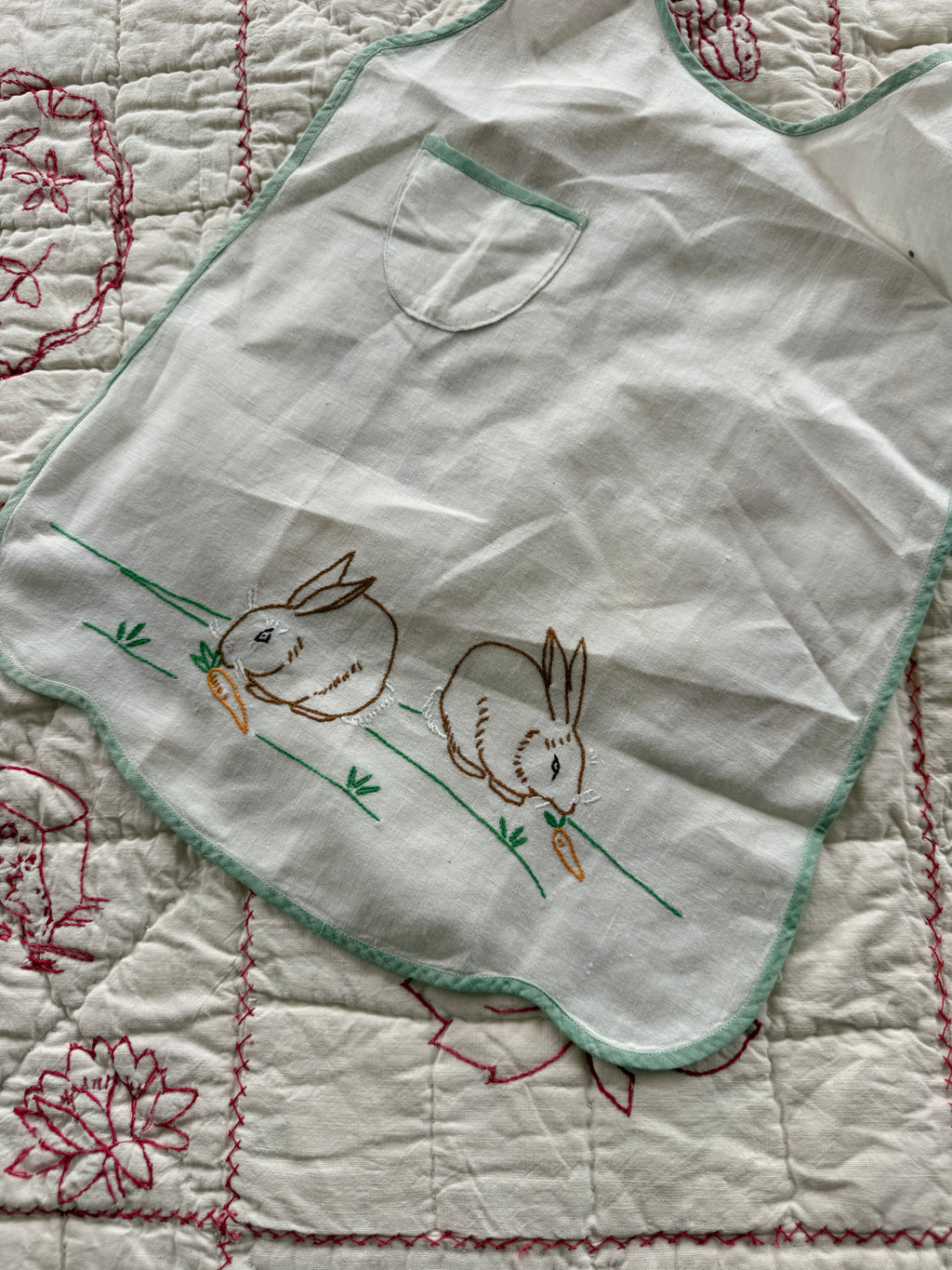 1920s oversized bunny bib