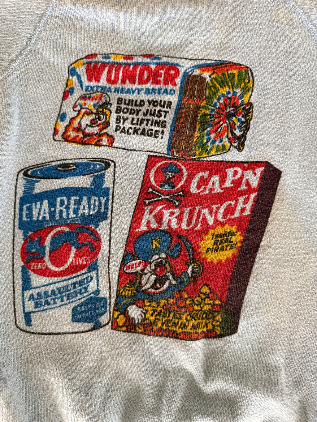 1970s wacky pack sweatshirt