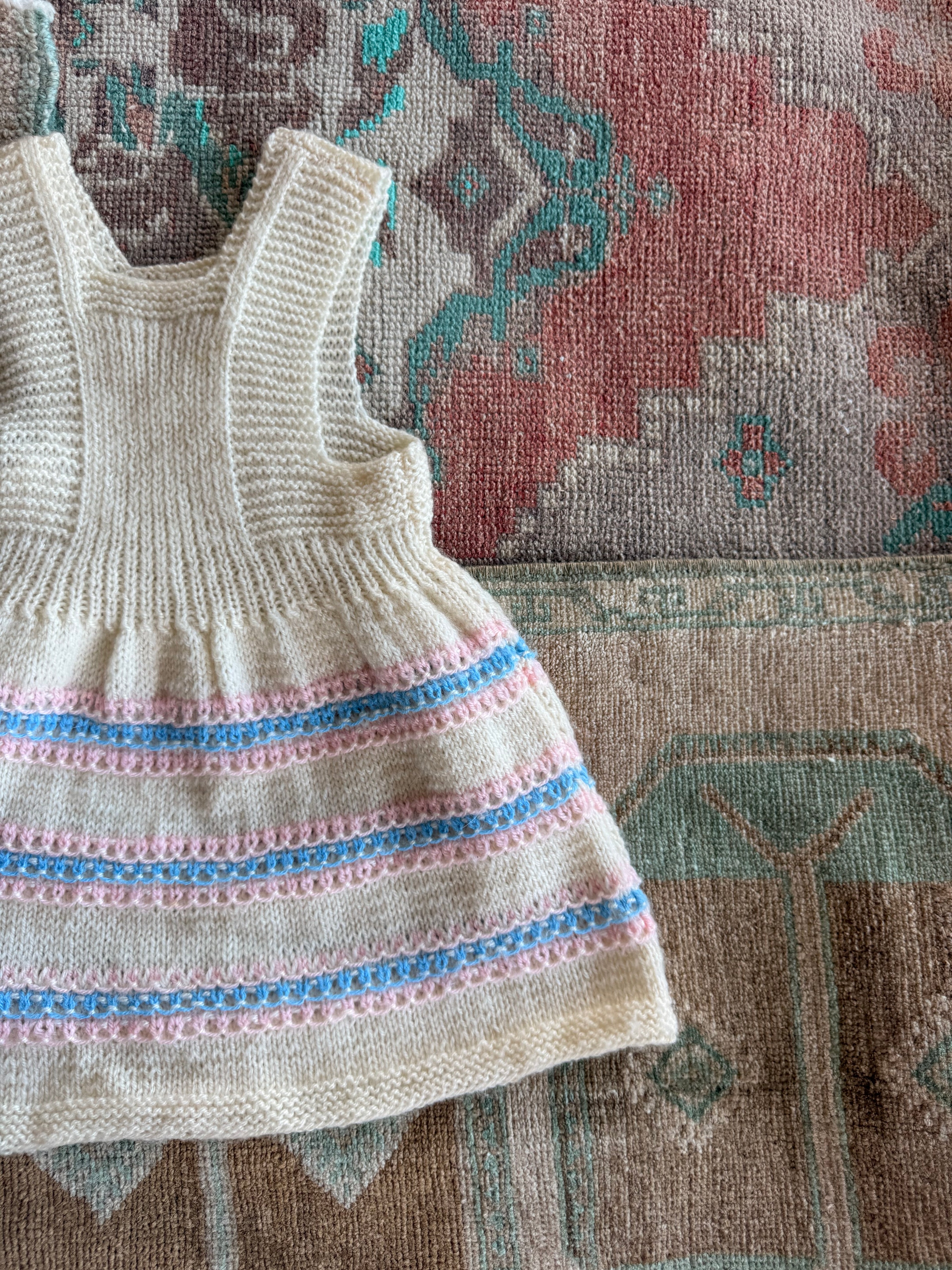 1970s stripped wool knit dress