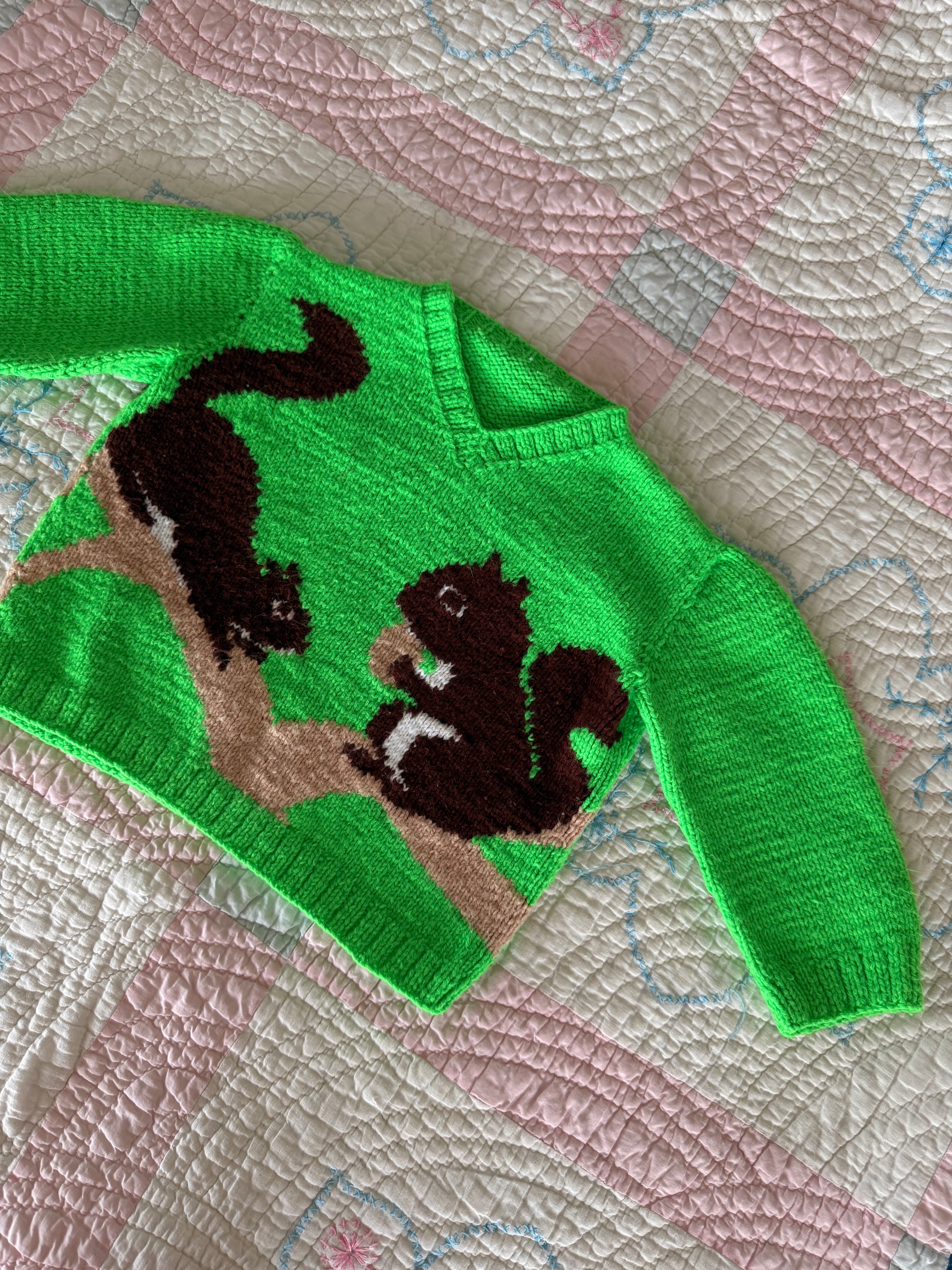 1960s squirrel sweater