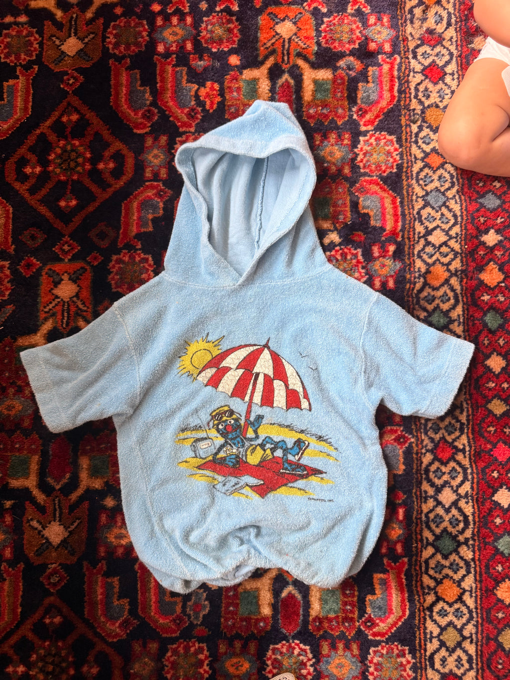 1970s sesame street Grover beach hoodie