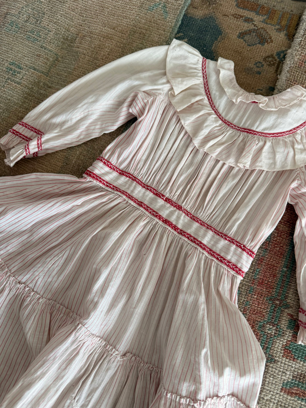1910s candy striped dress