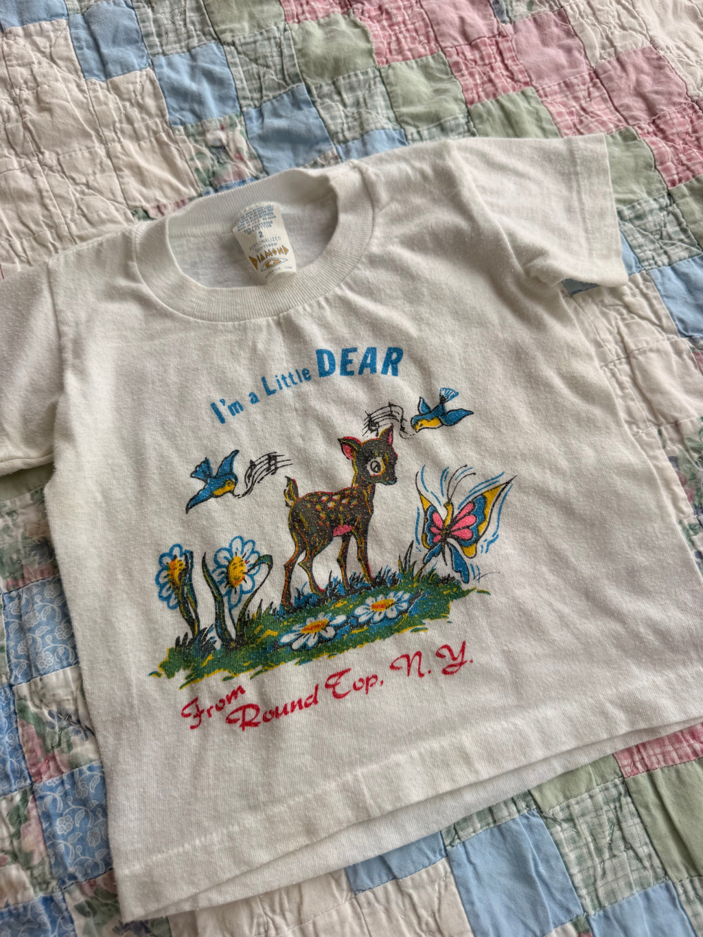 1960s little deer from round top new york tourist tee