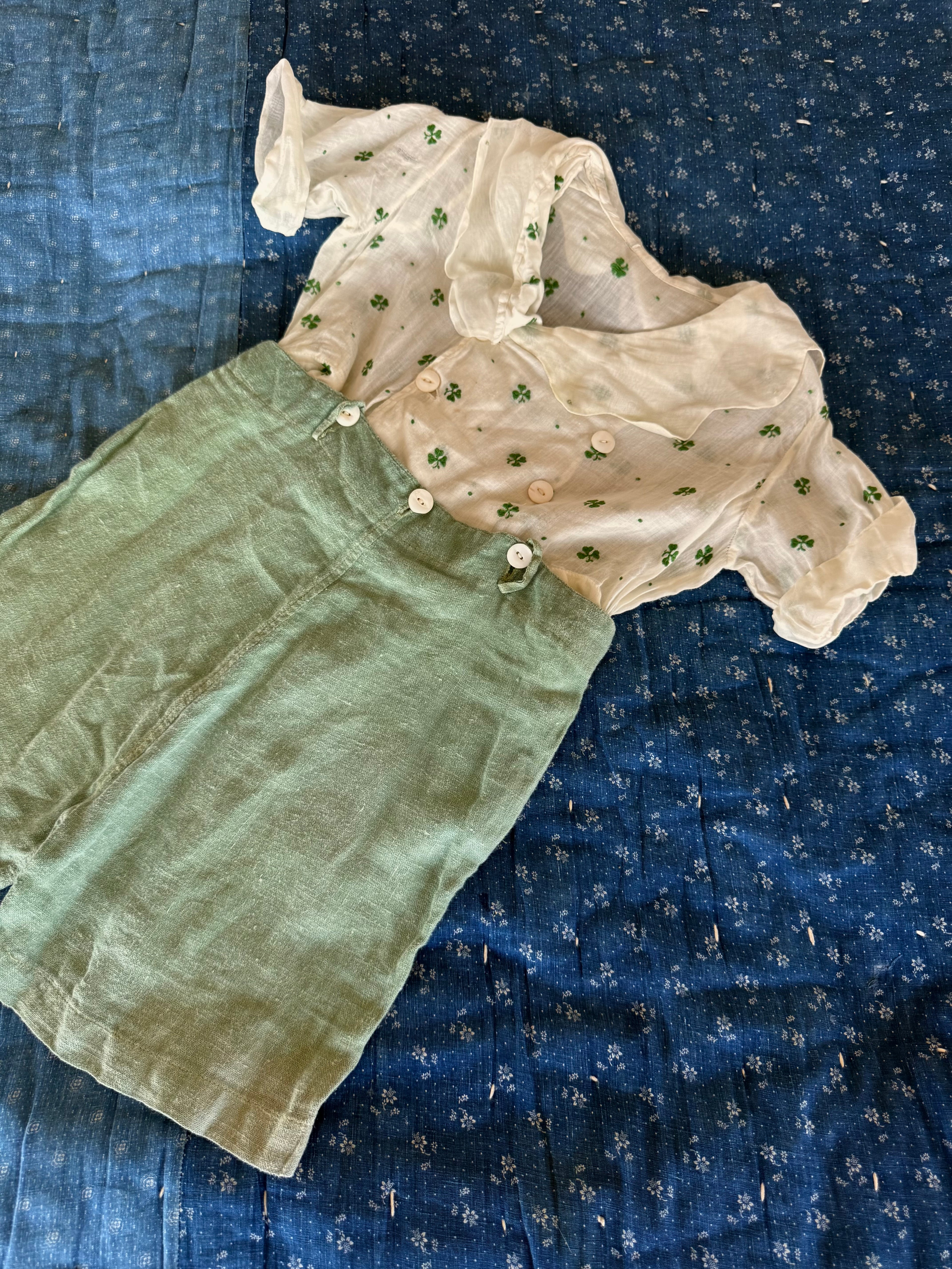 1940s clover playsuit