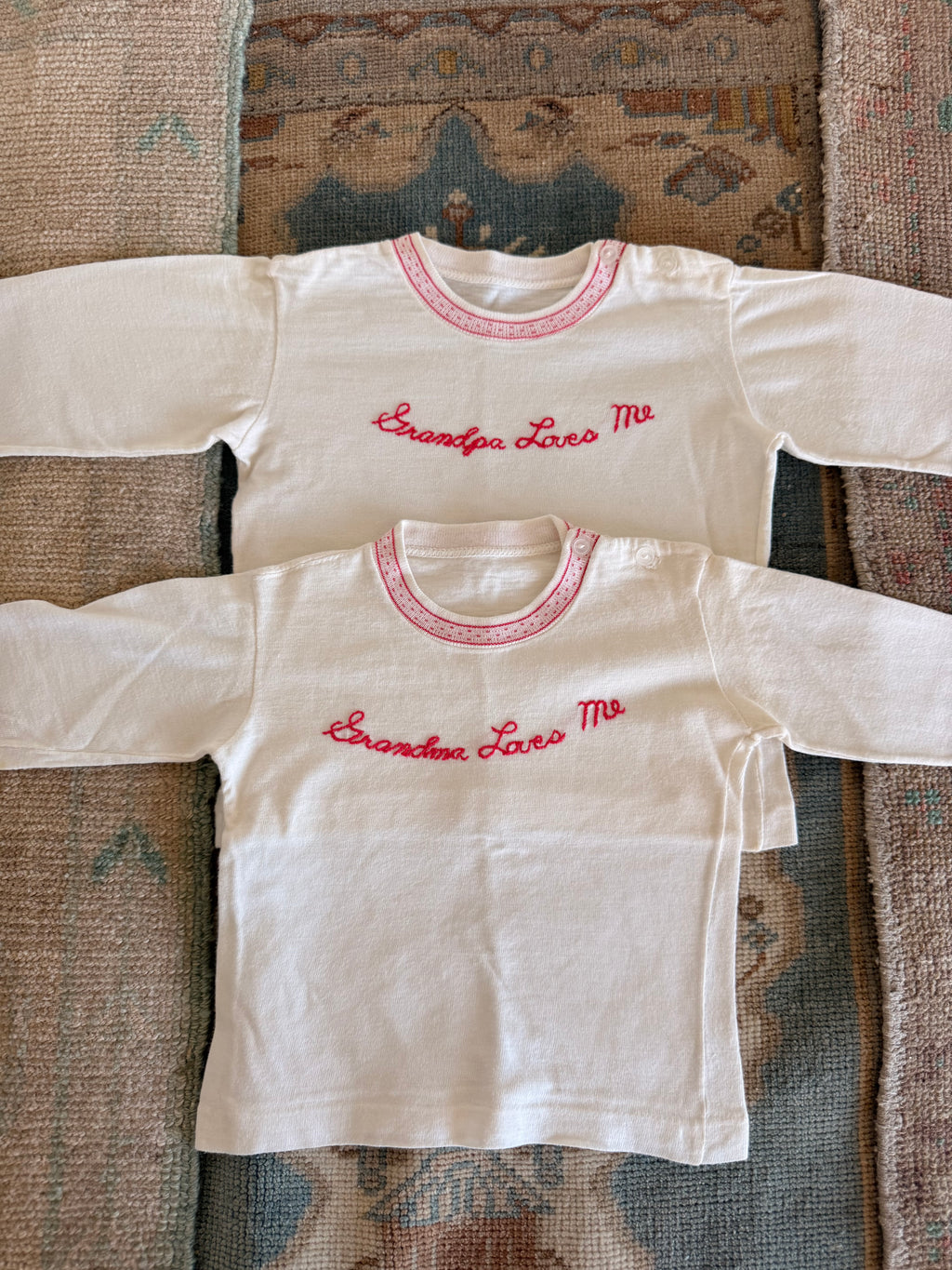 1950s ‘grandma loves me’ embroidered shirts