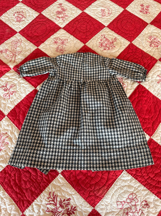 1930s black check house coat