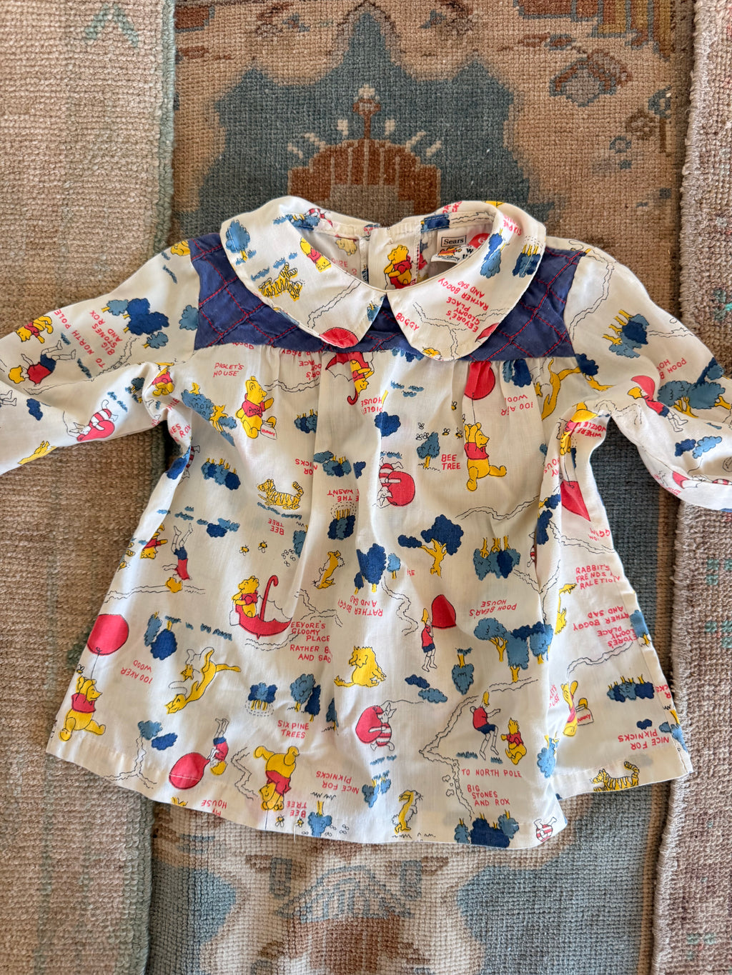 1970s winnie the pooh blouse
