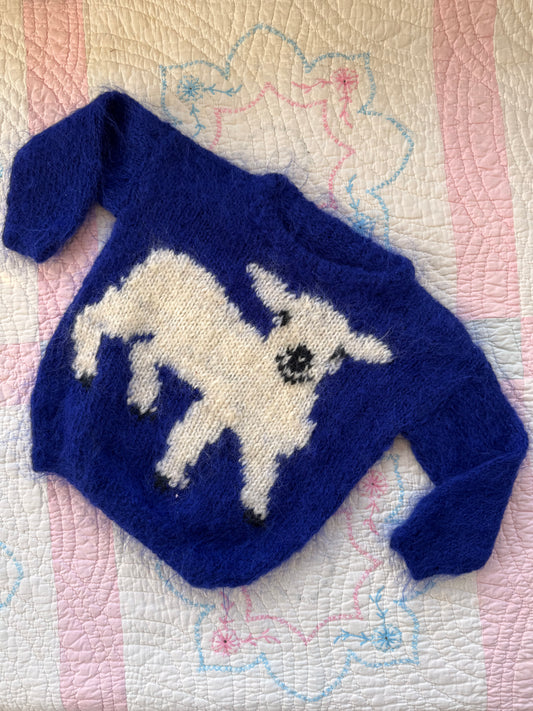 1960s lamb sweater, navy