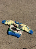 1980s tortoise & the hare wool sweater
